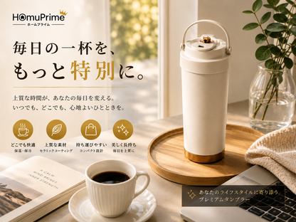 CeramiCup™ 500ML - 飲み物本来の美味しさを、そのまま味わうセラミックタンブラー